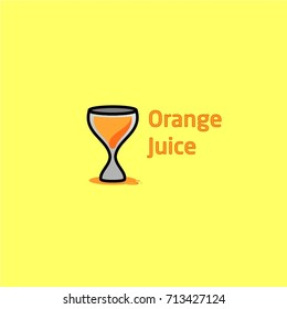orange juice design for menu bar or logo