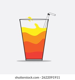 Orange Juice Design Vector Summer Vibes