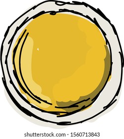 Dibujo de jugo de naranja, ilustración, vector sobre fondo blanco.