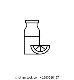 Orange juice drink icon. Simple line, outline vector of organic food icons for ui and ux, website or mobile application