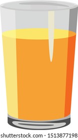 Orange Juice Drink Vector Illustration