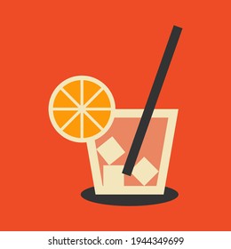 Bebida de jugo de naranja vectorial