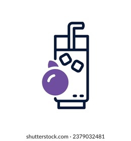 orange juice dual tone icon. vector icon for your website, mobile, presentation, and logo design.
