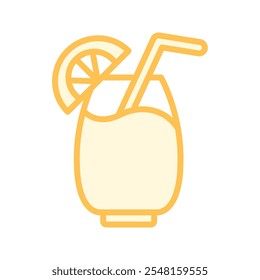 Orange Juice duotone line icon , vector, pixel perfect, illustrator file