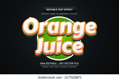 Orange Juice Editable Text Effect	