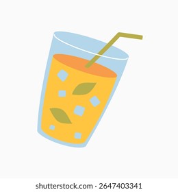 orange juice flat icon isolated on white	