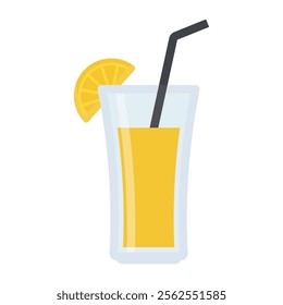 orange juice flat vector design