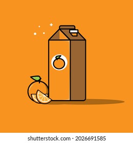 orange juice flat Vector Icon Illustration. Icon Concept Isolated Premium Vector. Flat Cartoon Style