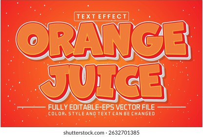 Orange juice font Text effect editable
