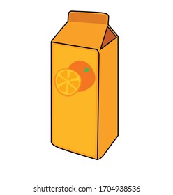 Orange Juice Fruit Drink Carton Box Stock Vector Royalty Free Shutterstock