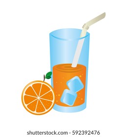 orange juice fruit icon