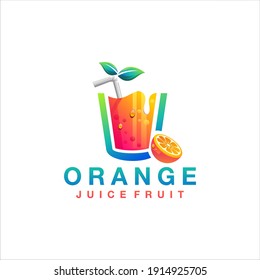 Orange Juice Fruit Logo Design