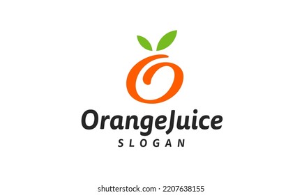 Orange Juice Fruit Logo Design