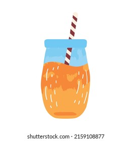 orange juice in glass icon