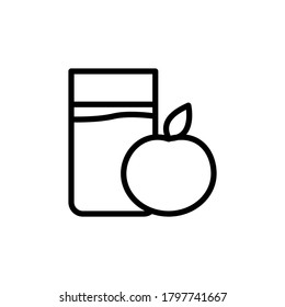 Orange juice glass icon. Simple line, outline vector elements of vegetarian food icons for ui and ux, website or mobile application