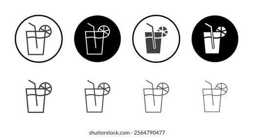 Orange juice glass icon simple vector symbol