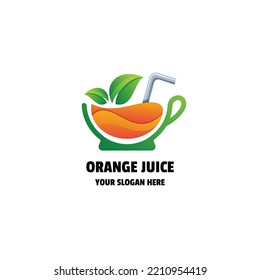 Orange Juice Gradient Colorful Logo