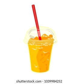 Orange juice with ice