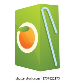 Symbol für Orangensaft. Cartoon des Orangensaftvektors für Web-Design isoliert auf weißem Hintergrund