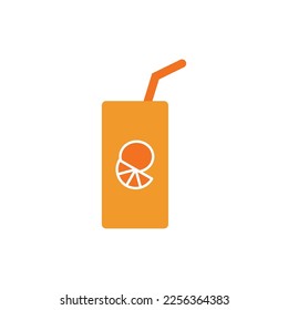 Orange juice icon design clip art illustration