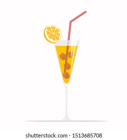 orange juice Icon of drink vector