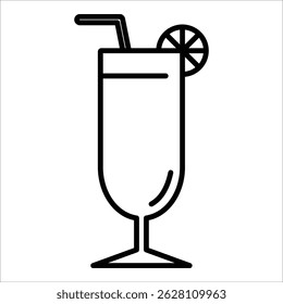 Orange Juice Icon Element For Design
