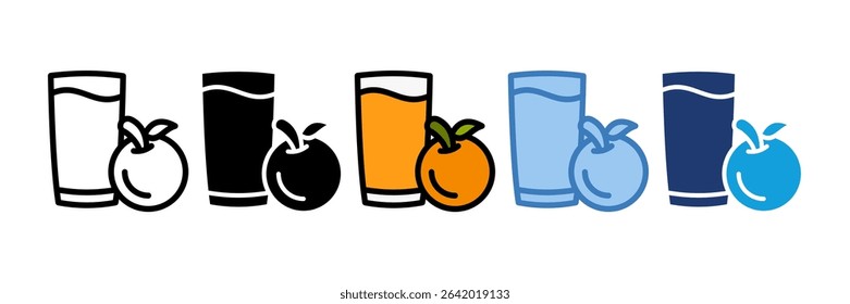Orange Juice Icon Element For Design