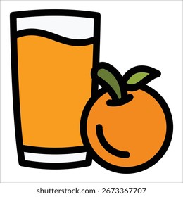 Elemento de icono de jugo de naranja para el diseño