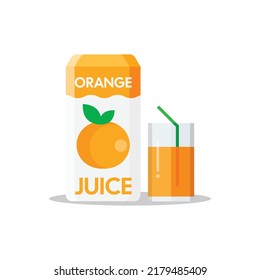 Orange juice icon in flat style. Fruit beverage vector illustration on isolated background. Citrus drink sign business concept.