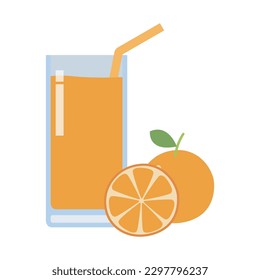 icono de jugo de naranja elemento de estilo plano aislado en ilustración vectorial de fondo blanco