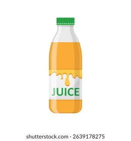 Orange juice icon in flat style. Juicy drink vector illustration on isolated background. Healthy juice sign business concept.