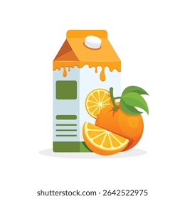 Orange juice icon in flat style. Fruit drink vector illustration on isolated background. Fresh juice sign business concept.