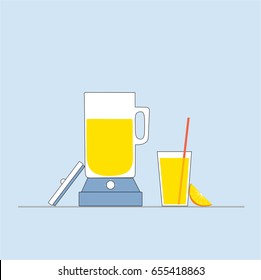 Orange juice icon. Flat vector illustration design.