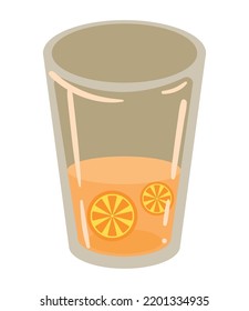 orange juice icon isolated vector
