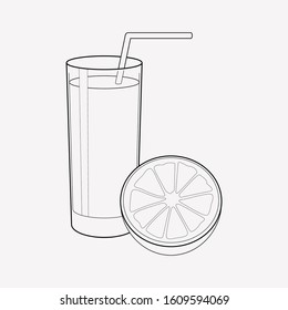 Orange juice icon line element. Vector illustration of orange juice icon line isolated on clean background for your web mobile app logo design.