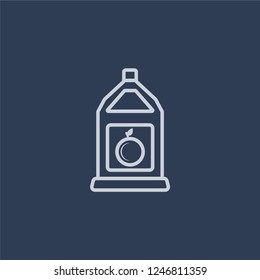 Orange juice icon. Orange juice linear design concept from Drinks collection. Simple element vector illustration on dark blue background.