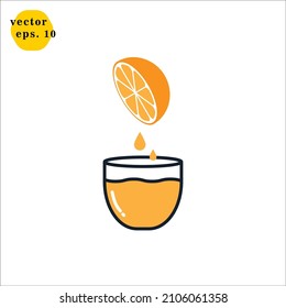 Orange Juice Icon Logo Design Vector Template