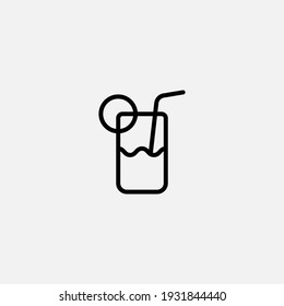 Orange juice icon sign vector,Symbol, logo illustration for web and mobile