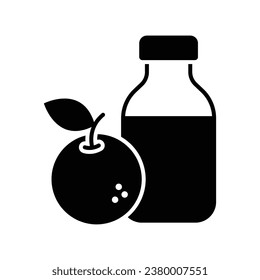 orange juice icon vector design template simple and clean