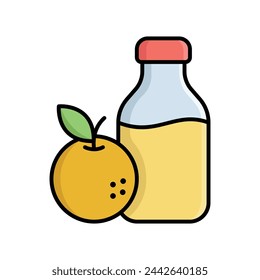 orange juice icon vector design template simple and clean