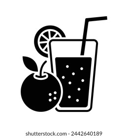 orange juice icon vector design template simple and clean