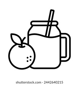 orange juice icon vector design template simple and clean