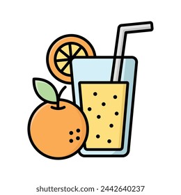 orange juice icon vector design template simple and clean