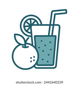 orange juice icon vector design template simple and clean
