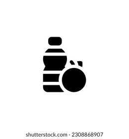 orange juice icon vector graphic with colors