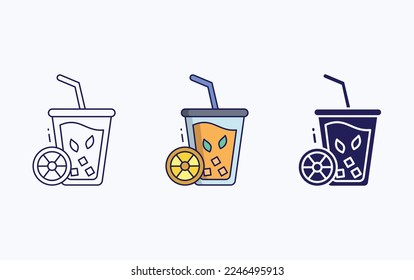 Orange juice icon vector illustration