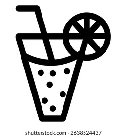 orange juice icon vector illustration in glass