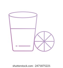 orange juice icon with white background vector stock illustration