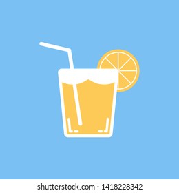 Orange juice icon,Vector and Illustration.