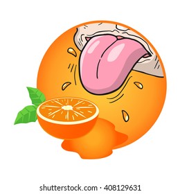 orange juice illustration